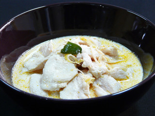 thai food - tom kha gai - thai chicken coconut soup