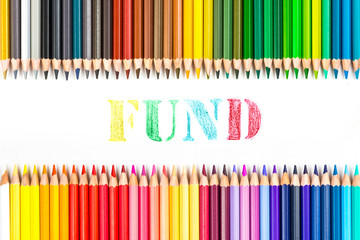 fund drawing by colour pencils