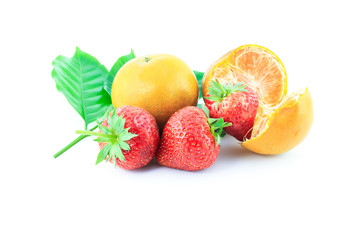 Fresh strawberry and Orange
