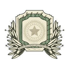 Obraz premium emblem dollar bill design 