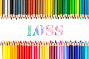 Obraz premium Loss drawing by colour pencils
