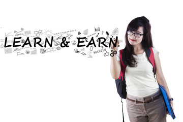 Student writes Learn and Earn