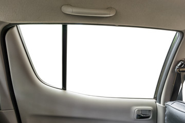 Car window isolated on white background