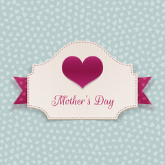 Mothers Day Holiday Banner Template with big Heart