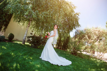 Beautiful bride on the nature