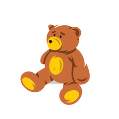 Teddy Bear Vector Cartoon Illustration.