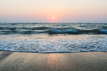 Sunset and the beach