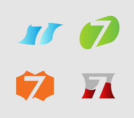 Vector 7 logotype design set
