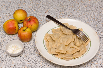 dumplings on a plate