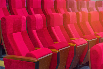 empty chairs in theatre or conference hall
