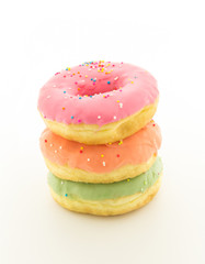 stacked of donut on white background