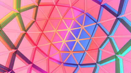 3D illustration of network grid