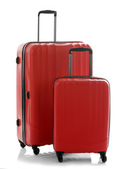Suitcases isolated on white