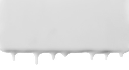 Flows milk, isolated on white