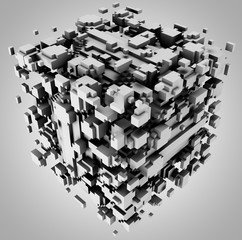 3D illustration of three-dimensional model