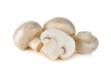 Fototapeta na wymiar Champignon mushroom on white background