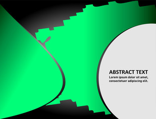 Green vector Template Abstract background with curves lines and shadow. For flyer, brochure, booklet and websites design
