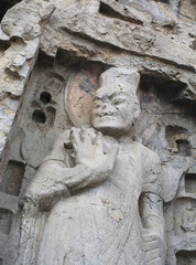 Porter rock Statue in Longmen Grottoes, Luoyang, China