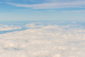Aerial view of clouds with blue sky nature
