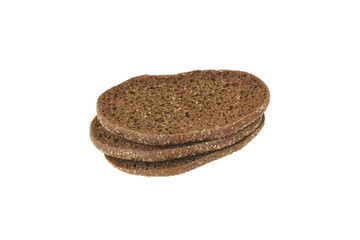 Three slices of bread.