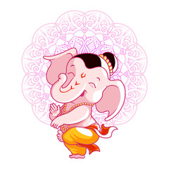 Obraz premium Little cute Ganesha.