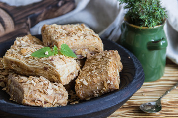 Fresh sweet puff pastry