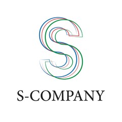 Obraz premium initias letter s outline stroke
