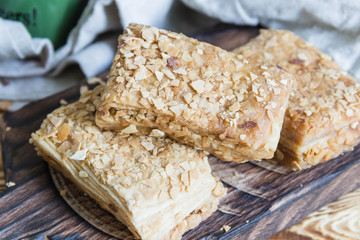 Fresh sweet puff pastry