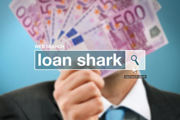 Web search bar glossary term - loan shark