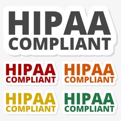 Multicolored paper stickers - HIPAA, Health Insurance Portability and Accountability Act 