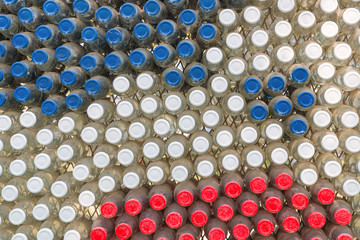 colorful of old bottles caps for background