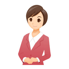 女性　案内　ポーズ