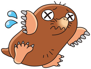 逃げるモグラ