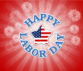 Labor day card design, vector illustration.