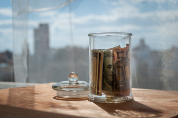 money in the jars