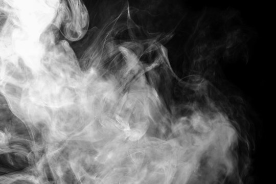 Abstract gray smoke hookah. Inhalation.