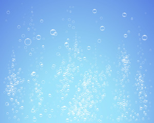 Fototapeta na wymiar Bubbles under water vector illustration