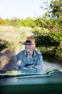 Portrait of mature man wearing cowboy hat