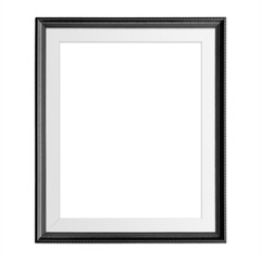 Fototapeta premium Black blank frame isolated on white background.