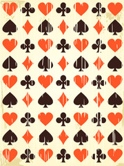 Vector background with playing cards symbols