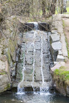 Artificial waterfall.