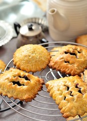 homemade biscuits with jam from a black currant