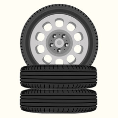 Car wheel vector