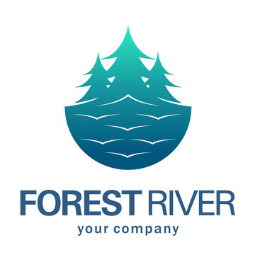 The design concept of the forest logo. 