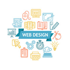 Web Design Icon Concept. Vector