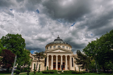 Romanian Athenaeum in Bucharest, Romania.