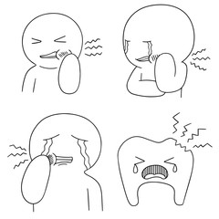 vector set of toothache