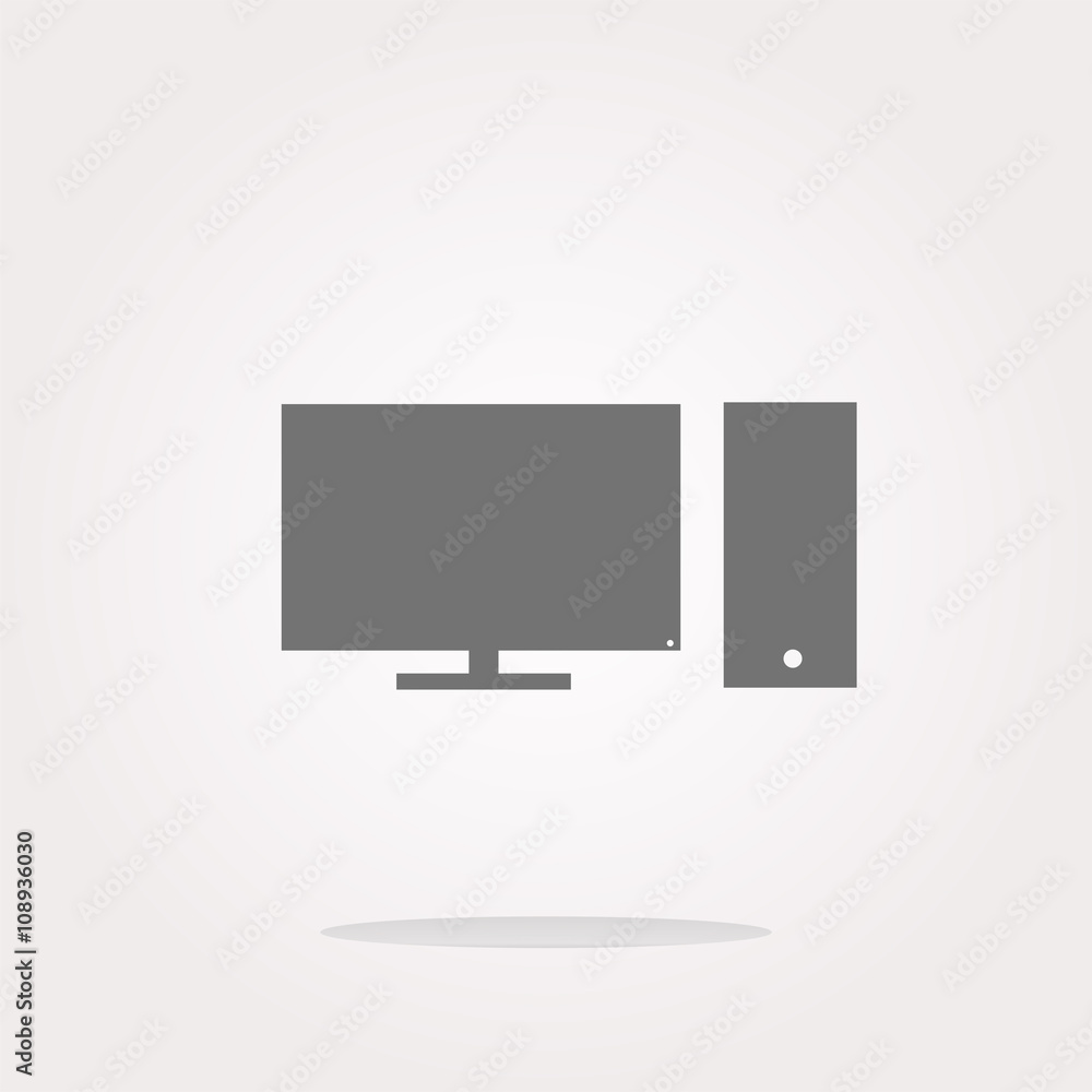 Poster vector computer pc icon button