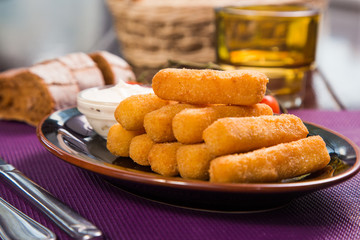cheese stick with sauce