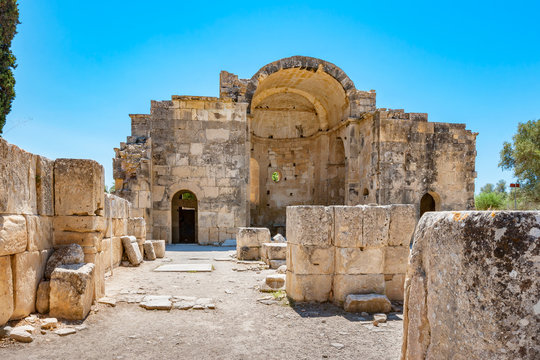 Ancient temple. Gortyna, Crete, Greece